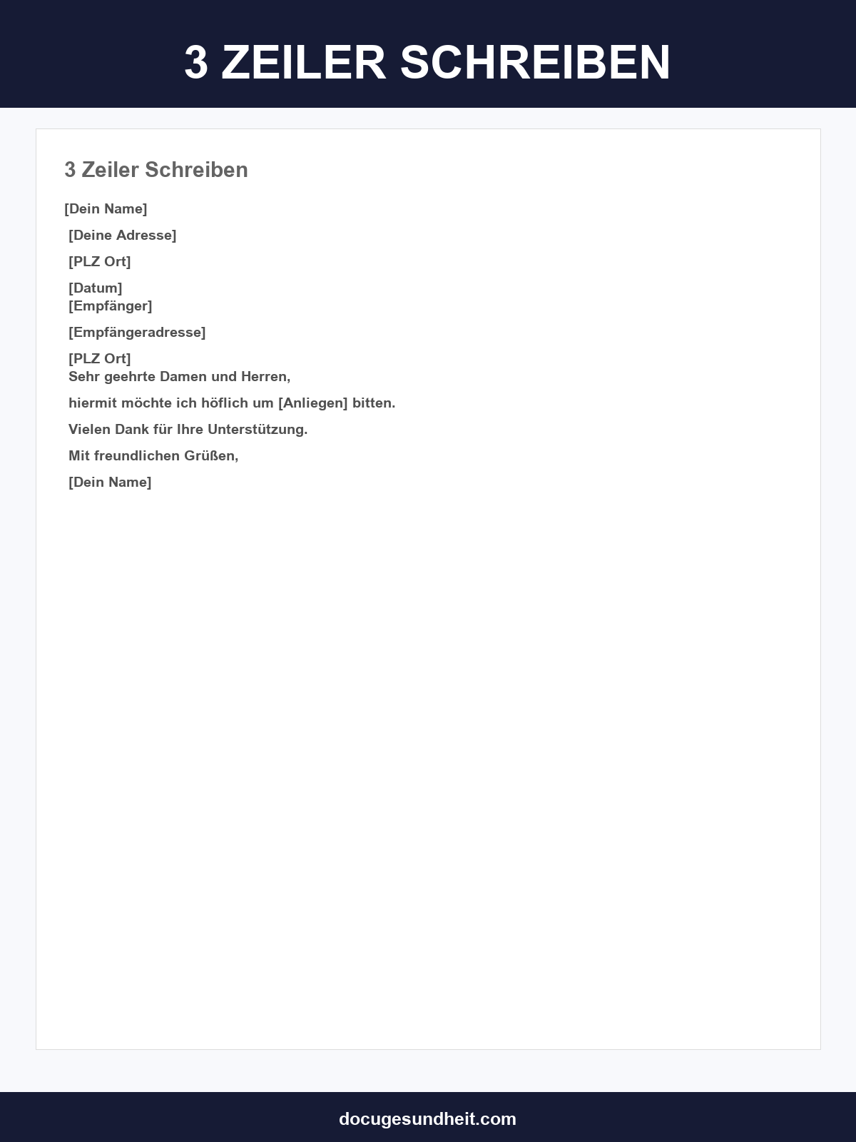 3 Zeiler Schreiben Vorlage